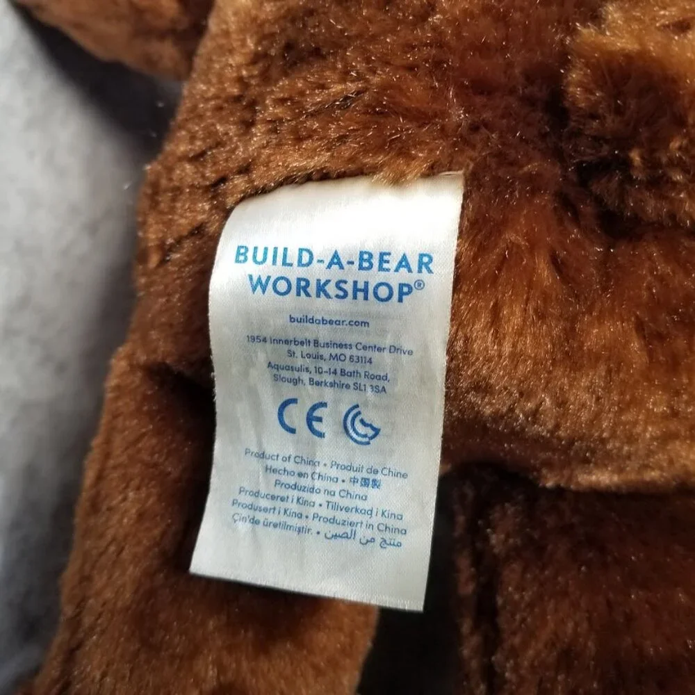 Build A Bear Workshop Plush Dark Brown Teddy Bear
